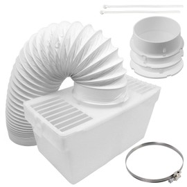 SPARES2GO Condenser Vent Box & Hose Kit Compatible with Zanussi Tumble Dryers (with Screw Clip)