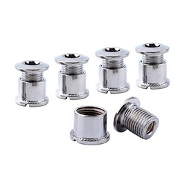 VOANZO 10 Sets M8x12mm Silver Nuts 2pcs/Set Bicycle Wheel Hub Axle Nuts 7075 Aluminum Alloy Screw for Bicycle Double Speed Crankset