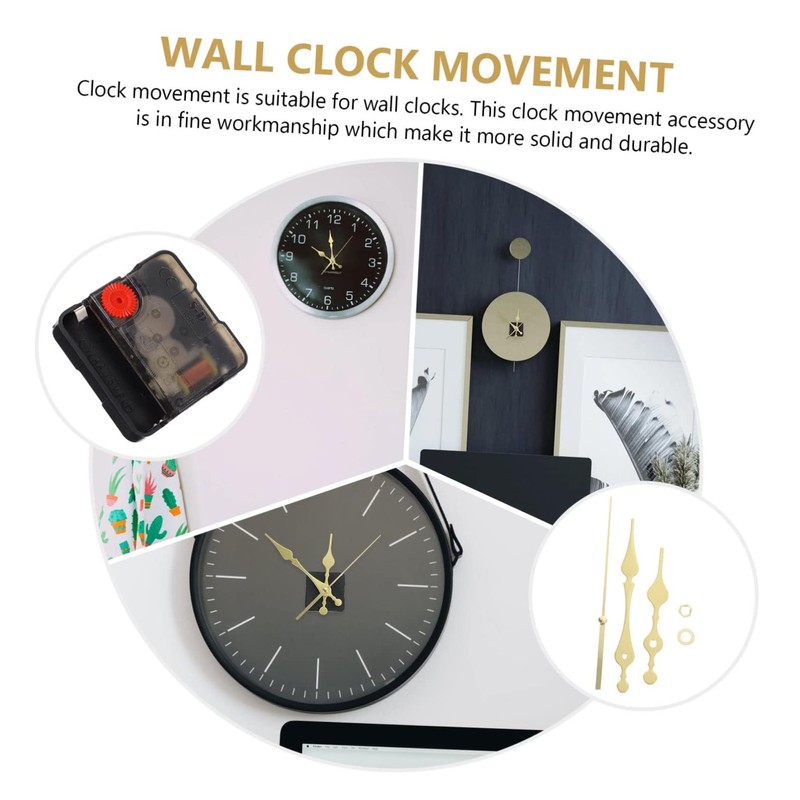 SHINEOFI 3sets 2pcs DIY Mute Clock Movement Lightweight Durable Mechanism