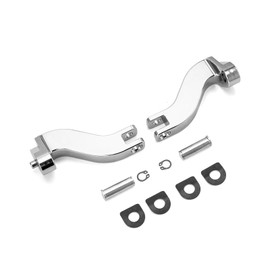Wsays Rear Footpeg Mount Bracket Kit Passenger Compatible with Harley Touring Street Electra Road Glide Road King Ultra Limited 1993-Later, Chrome