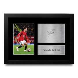 HWC Trading FR A4 Facundo Pellistri Gifts Printed Signed Autograph Picture for Football Fans and Supporters - A4 Framed