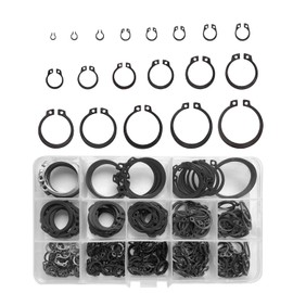 Pack of 510 Circlips Set, Snap Ring Metal C-Clip, Seegering Assortment 19 Types of Locking Washers for Shafts (Φ3/4/5/6/7/8/9/10/12/14/16/18/20/22/24/26/28/30/32 mm)