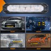 Nilight 4PCS 6LED Amber Emergency Strobe lights 12V 24V Surface