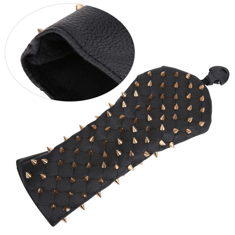 Rivet Wooden Club Protection Headcover Unique PU Waterproof Golf Putter