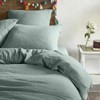 Cushion Cover Washed Cotton Gauze Tenderness Celadon Blue 50 x