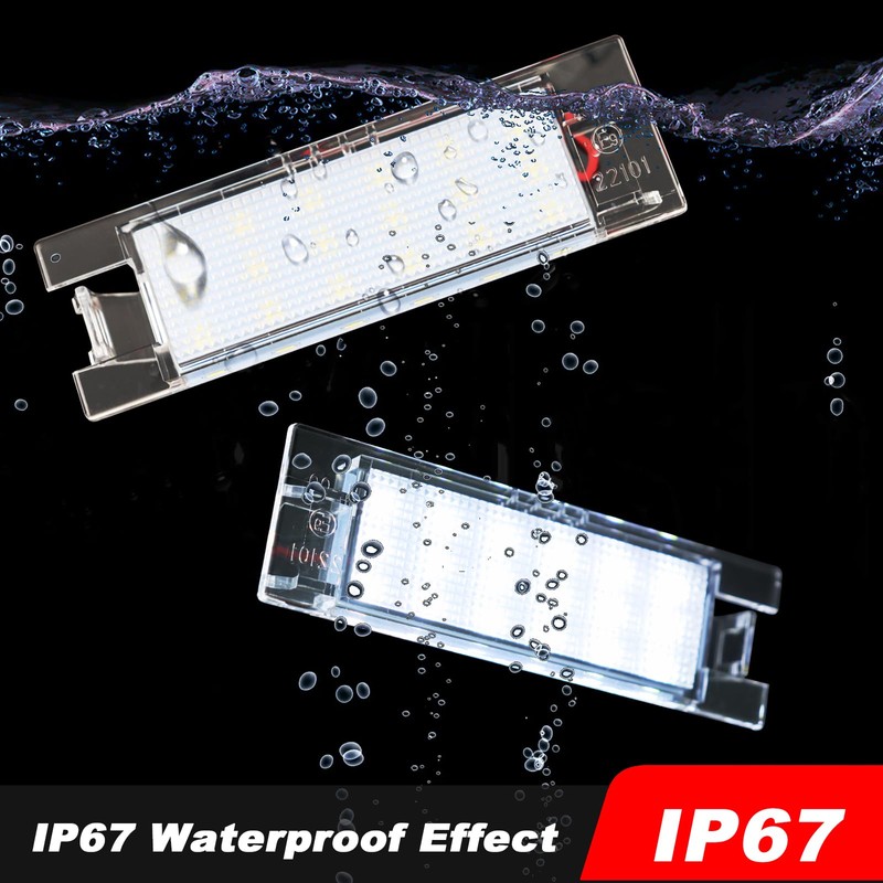 KEEGTBOX Full LED License Plate Light Tag Lamp Compatible with