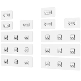 Jovware Shower & Kitchen Adhesive Stickers - 12 Pack for Shelves, Caddies & Racks