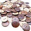 Kbraveo 150pcs 1 inch New Thick Coconut Shell 2 Holes