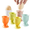 EEPLUYTY Pack of 6 Ceramic Egg Cups, Colourful Ceramic Egg