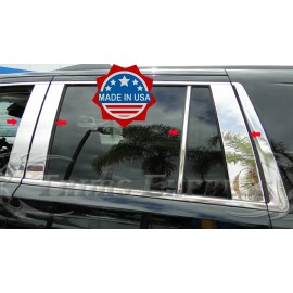 Made in USA - Trims Express 2015-2020 Chevy Tahoe/GMC Yukon 8Pc Chrome Pillar Post Stainless Steel Trim
