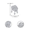 EVER FAITH Rose Flower Leaf Wedding Brooch Pendant Austrian Crystal