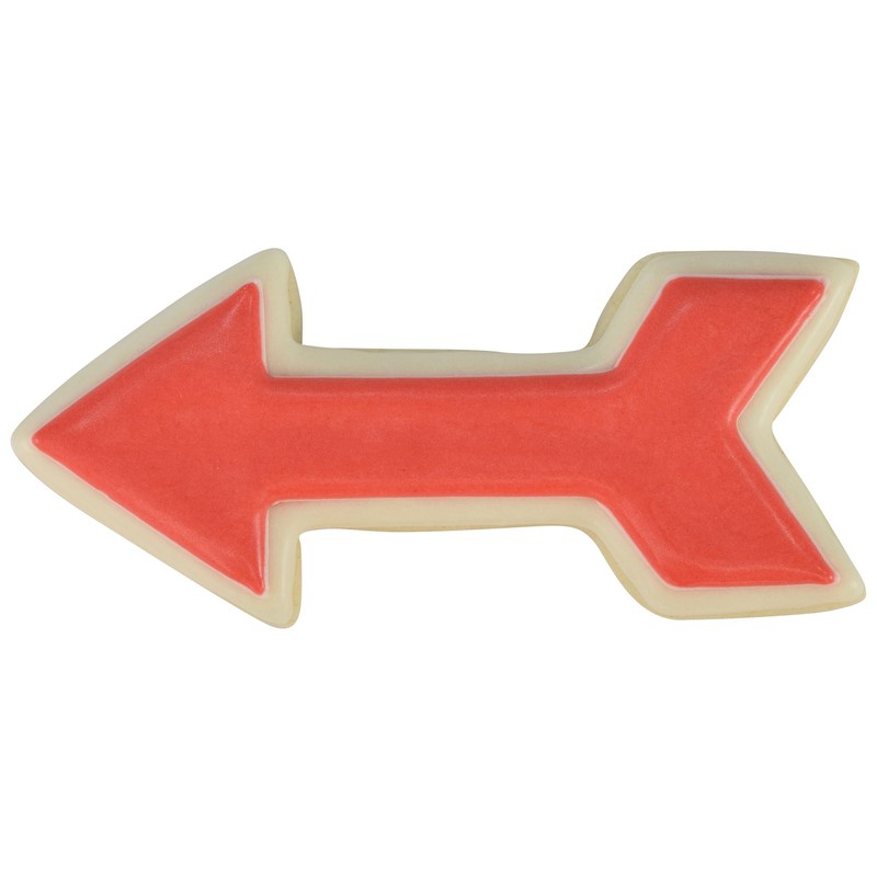 R&M Arrow 4" Tinplated Cookie Cutter, Silver