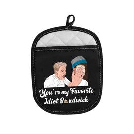 GR Baking Fans Gift You''re My Favorite Idiot Sandwich Kitchen Pot Holder Oven Mitt Funny Baker New Home Gift for Her Him (Idiot Sandwich)