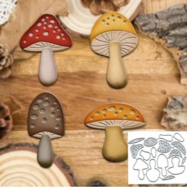 Lovely Layer Mushrooms Metal Die Cuts,Flower Leaf Mushrooms Cutting Dies Cut Stencils DIY Scrapbooking Decorative Embossing Paper Scrapbooking Card Making