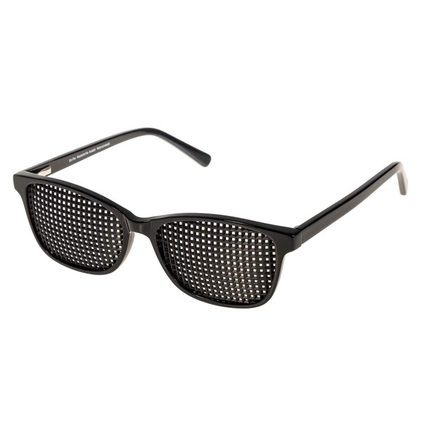 Grid Glasses 425-ASP Black Acetate Frame Square Grid