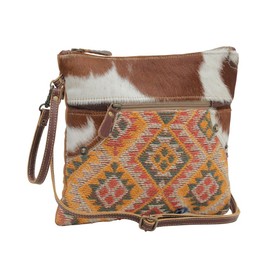 Myra Bag Western Leather Crossbody Bag for Women - Upcycled Canvas Shoulder Bag Offshore