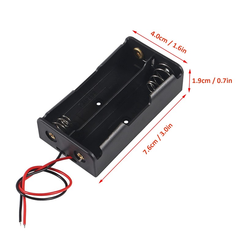 DIANN 10pcs 18650 Battery Holder 2 Slots 3.7V 18650 Battery