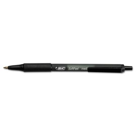 BIC SCSM361AST Soft Feel Retractable Ballpoint Pen, Black/Blue, 1mm, Medium, 36/Pack