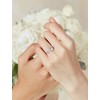 JIWOY Women's Cross Ring Heart Cut White opal Adjustable Rings