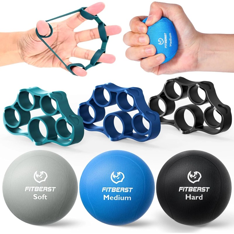 Fitbeast Grip Strength Trainer – 6 Pieces Hand Therapy Kit