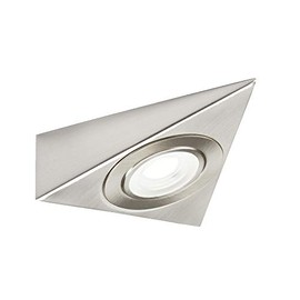 Knightsbridge 230V LED Triangular Under Cabinet Light - Brushed Chrome 4000K