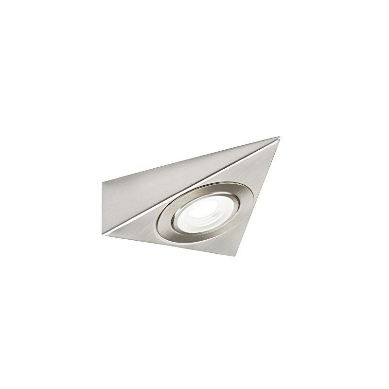 Knightsbridge 230V LED Triangular Under Cabinet Light - Brushed Chrome