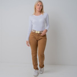 BELTINGER Women's belt made of suede leather, 3.0 cm, suede belt for women, 30 mm, suede belt with gold, shiny belt buckle, Denim Blue, Gold