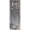 Clear Glass Bottle with Glass Stopper 9" x 3" Cylinder