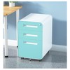 Mobile Filing Cabinet 3 Drawer,Under Office Desk Metal Filing Cabinet