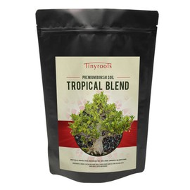 Tropical Bonsai Soil by Tinyroots - 100% Organic + Fast Draining Pre-Mixed Bonsai Potting Soil Mix, Perfect for Healthy Cacti and Bonsai Growth, 2.5 Quarts
