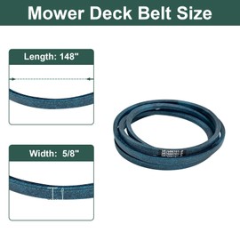 587686701 Mower Deck Belt for Husqvarna 54 in Deck, Riding Mower Belt Fits for Husqvarna 196103 532196103 587686701, Ariens 21546382 AYP 196103 Craftsman 33155 Kevlar Lawn Mower, 5/8" x 148" V-Belt