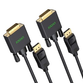 UVOOI DisplayPort to DVI Cable 6ft 2-Pack, DP to DVI Cable Cord Male to Male Compatible with Computer, PC, Monitor, TV, Projector and More