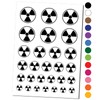 Ionizing Radiation Radioactive Trefoil Symbol Temporary Tattoo Water Resistant Fake