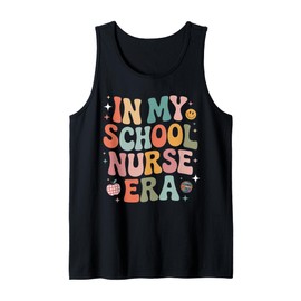 In My School Nurse Era Groovy Back To School Life Gifts Tank Top