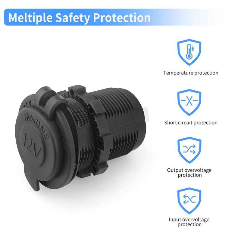 12V Car Cigarette Lighter Socket Waterproof and Dustproof plug socket