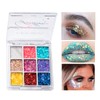 9 Colours Eyeshadow, Glitter Eyeshadow Palette, Shimmer Ultra Pigmented, Shining