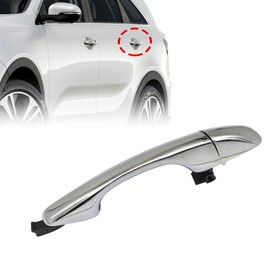 Priprilod Left Driver Side Outside Door Handle Rear Chrome Compatible with Kia Sorento 2016-2020# 82651-C5010 83652-C5010