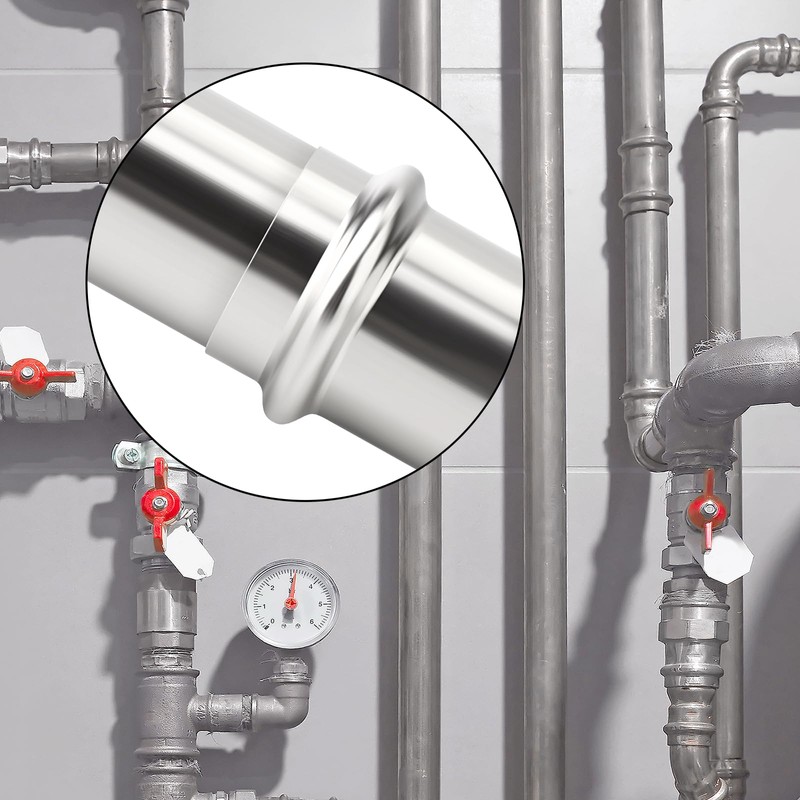 TAISHER 10PCS 304 Stainless Steel Press Fittings,1/2" Press Slip Coupling,No