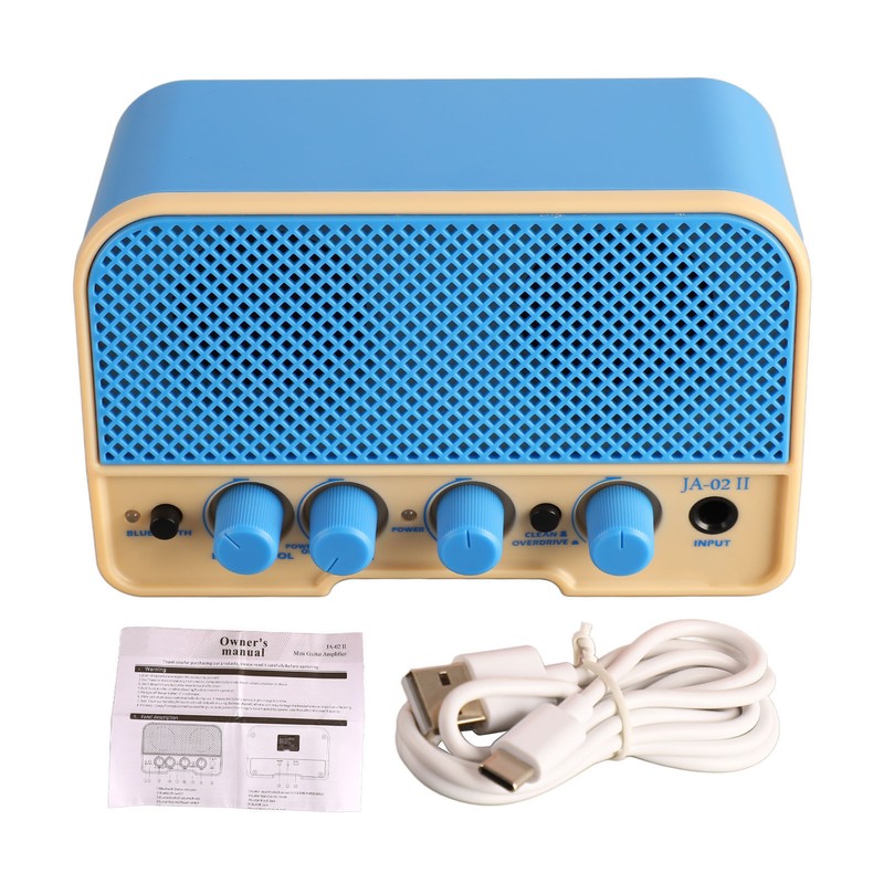 Electric Guitar Amplifier Clean Overdrive Dual Channels AUX Bluetooth for