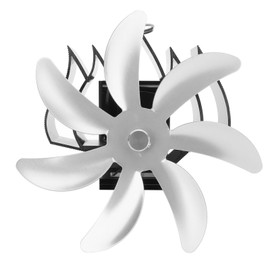 Fireplace Fan, Heat Powered Fan Strong Airflow 7 Blade Aluminum Alloy High Thermal Efficiency Portable Eco Friendly for Log Burning Stove (silver)