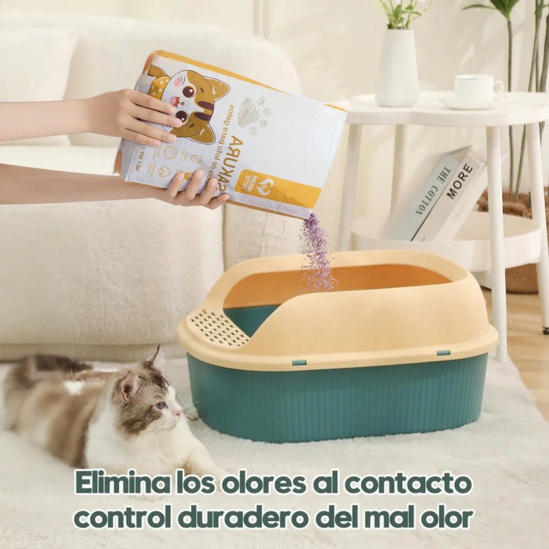 3pcs Tofu Arena Para Gatos 6 Litros Limón