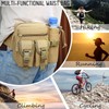 Unisex Waist Bag Bottle Pocket Waterproof Wearproof Lightweight Large Capacity