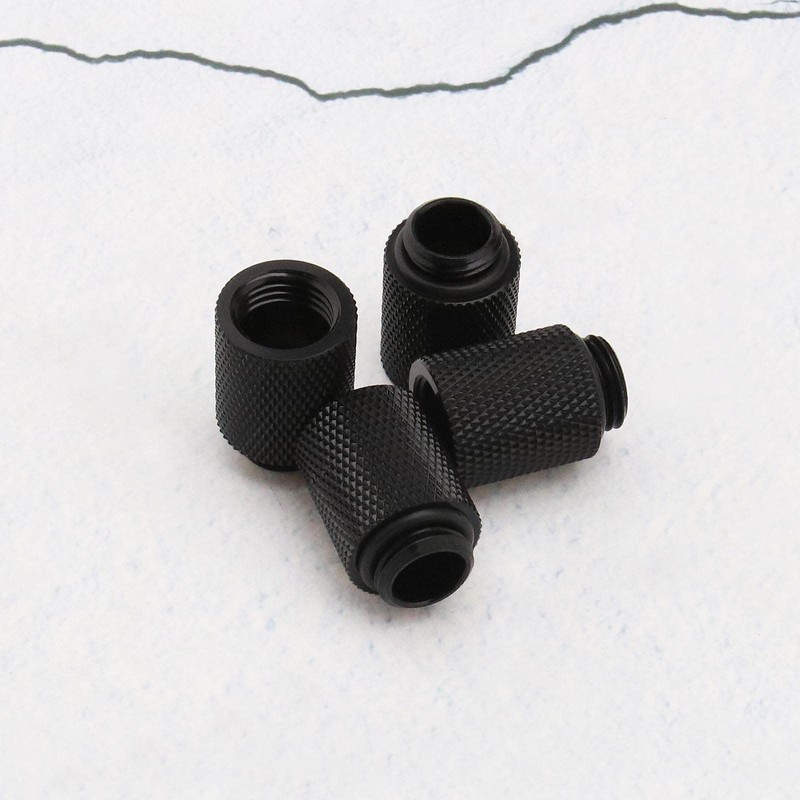 EMSea 4pcs Black G 1/4 Inch Extended Nut Seat 20mm