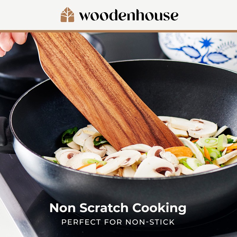 Wooden Spurtle Set, Teak Spurtles Kitchen Tools – Wooden Spatula
