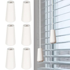 6 Pack Blind Pull Cord Ends,Blind Small Pendants Drops Pull End,Wood Cord Tassel Window Blind Pull End,Window Blind Wood Cord Knobs Pull Cord End for Bathroom Blinds Light and Shades Decoration