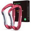 BROTREE Locking Carabiner Clips 12KN (1200 kg) Heavy Duty Carabiners