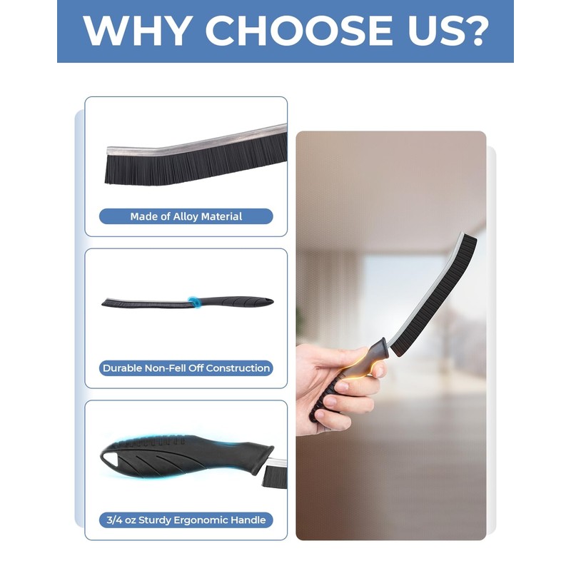 CLEANGOR Crevice Cleaning Brushes, Cleaner Scrub Brush Tool for Hard