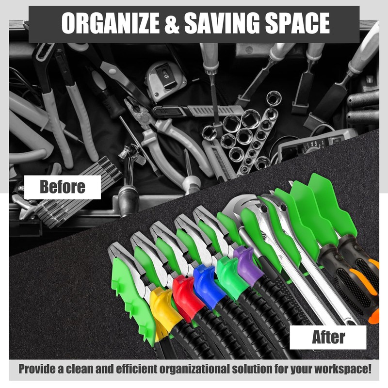 Plier Organizer Rack with Nonslip Rubber Base 10 Slots Plier