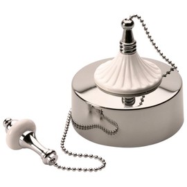 Deluxe 6Amp 2 Way Ceiling Switch White and Chrome Feature FPK4-WH-37