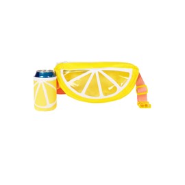 Tipsy Elves Lemon Spritzer Fanny Pack w/Drink Holder - 3D Lemon Belt Bag for Festivals - Fun Adjustable Strap 3D Waist Pack